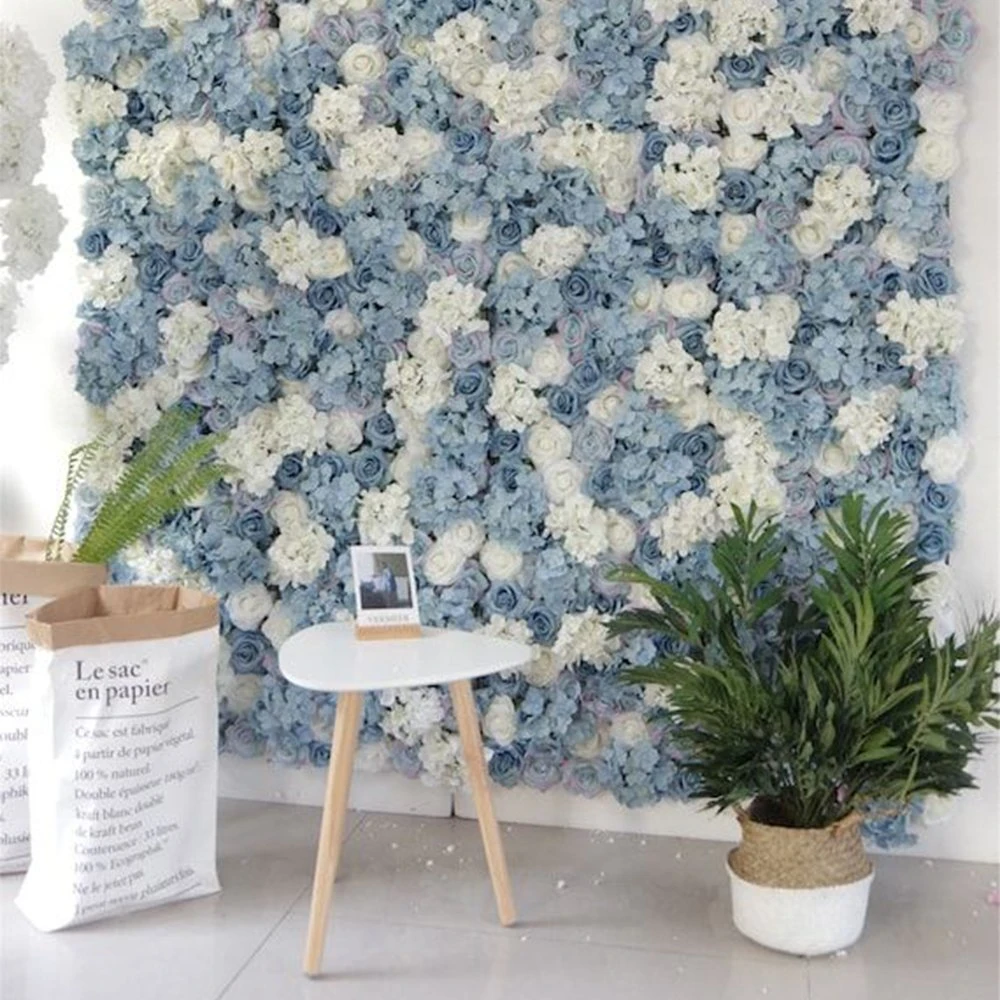 Hot Selling Flower Wall Backdrop Wall Flowers Decorations for Home Artificial Flower Wall Backdrop for Wedding