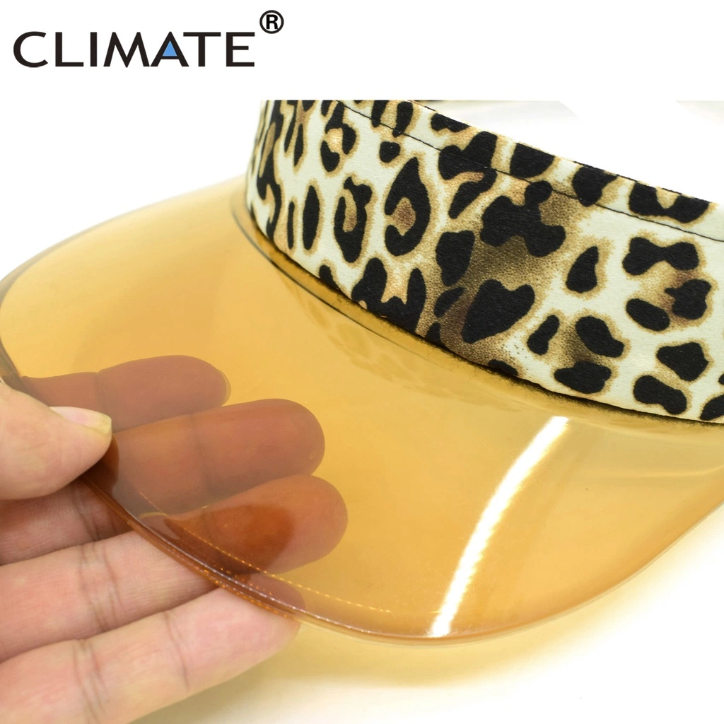 Climate New Leopard Visor Nice Women Transparent Summer Cap Sun Hat Leisure Beach Casquette