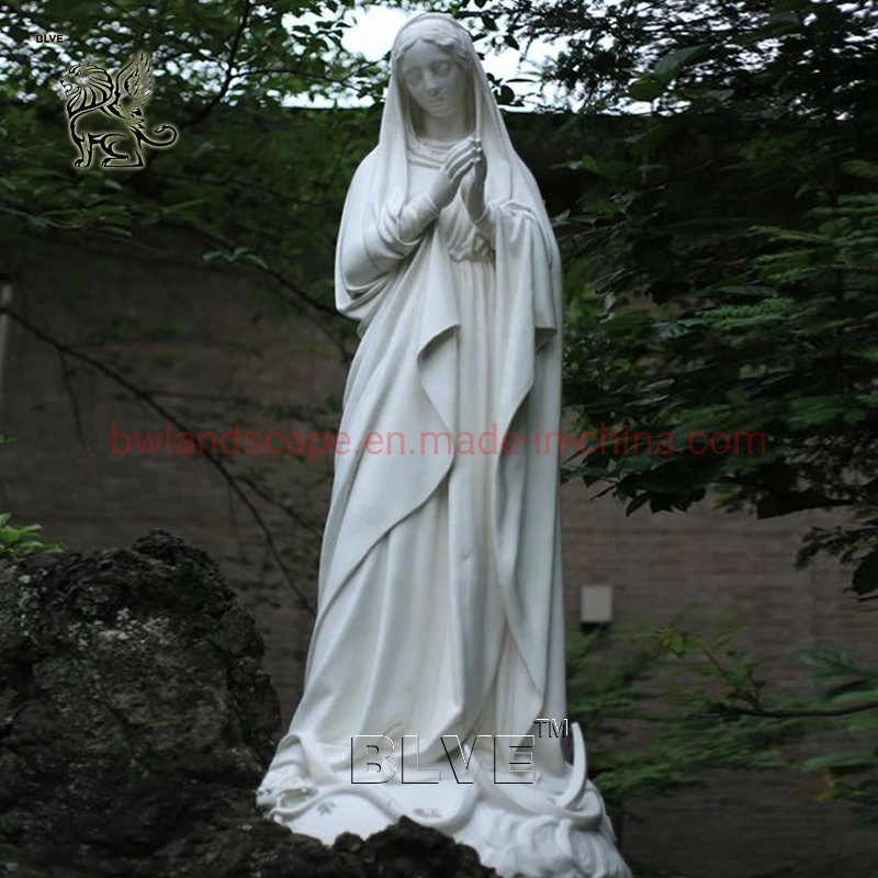 Blve Hand Carving Outdoor Church Life Size Stone Garden Religious White Jesus Sculpture Marble Statue of Jesus