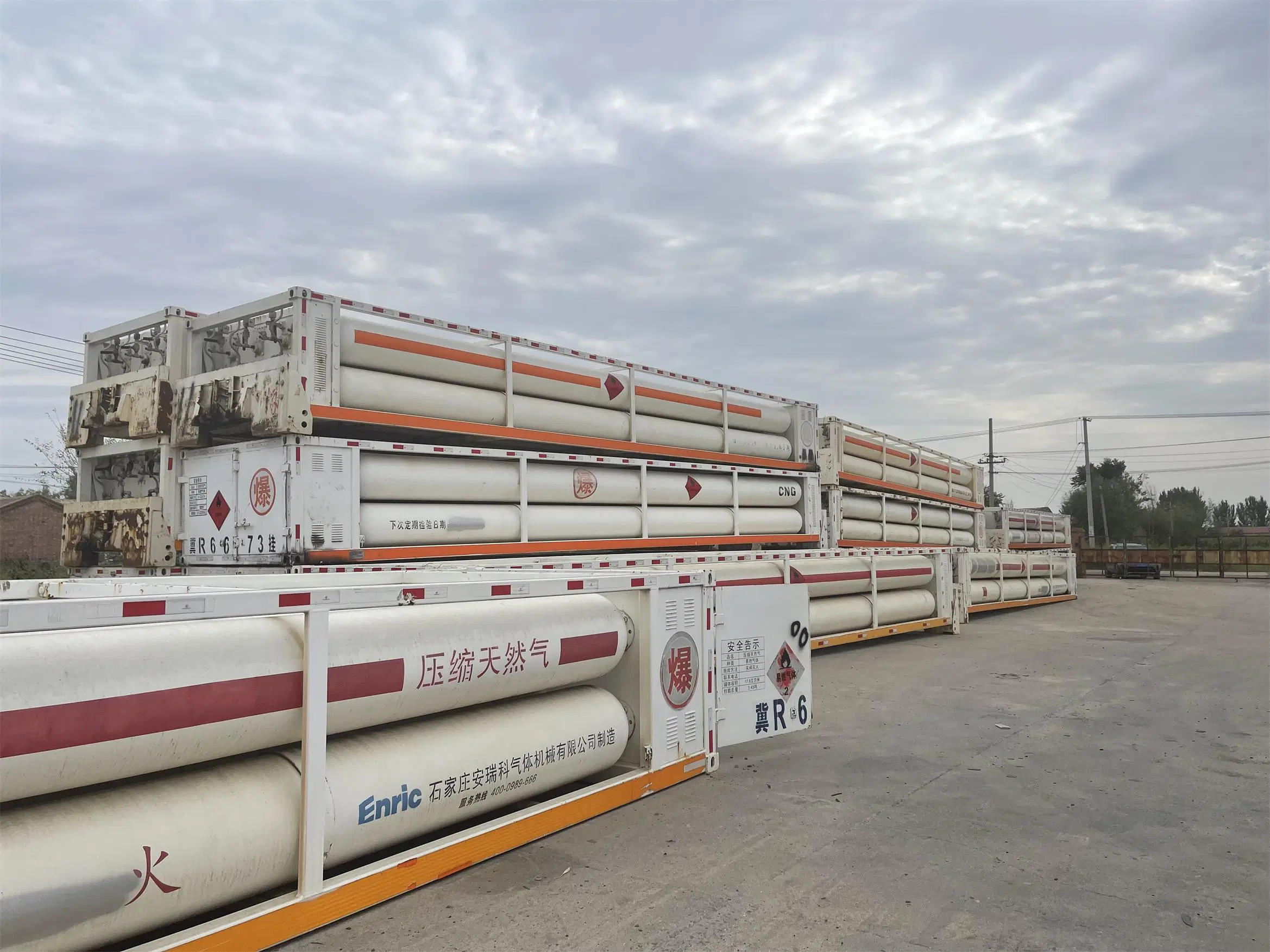 CNG Semi Trailer CNG Tank Long Tube Trailer for Mobile Gas Station From Factory with Wholesale/Supplier Price