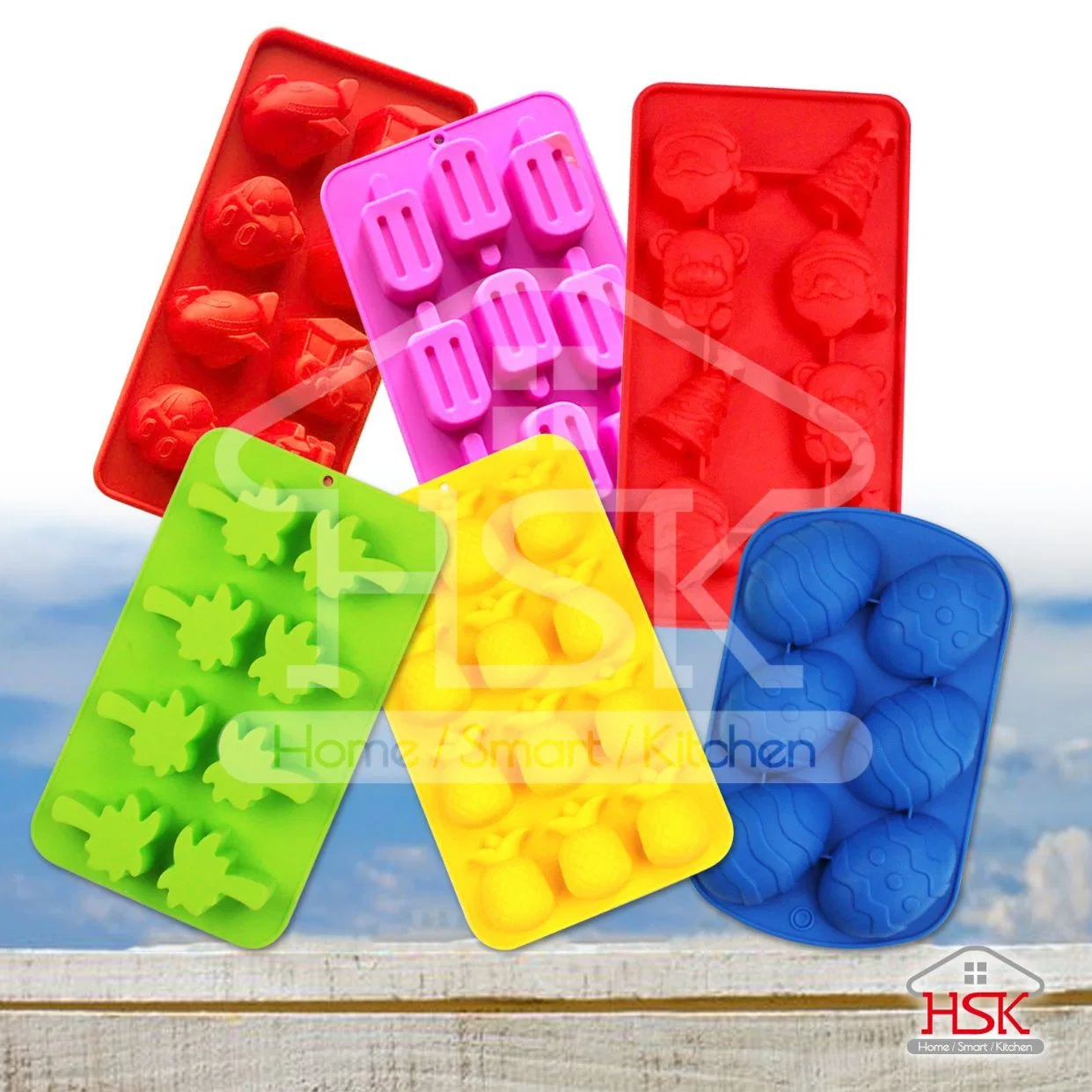 Base/molde/molde de silicone Ice Cube com padrão de ananás de libertação fácil