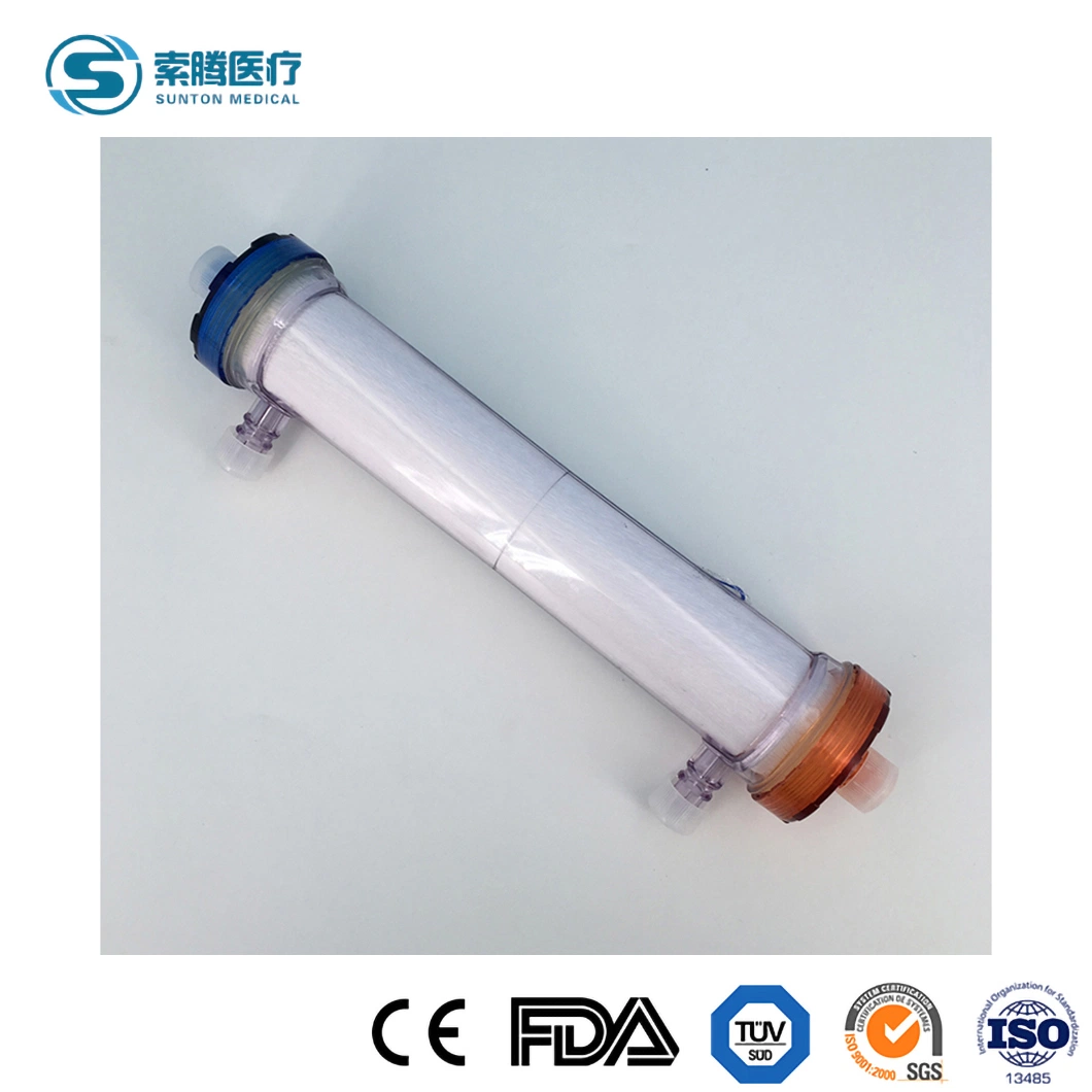 Medical Disposable Hollow Fiber High/Low Flux Blood Hemodialyzer Dialyzer Safety Standard Hemodialyzer Customized High Flux Dialyzer