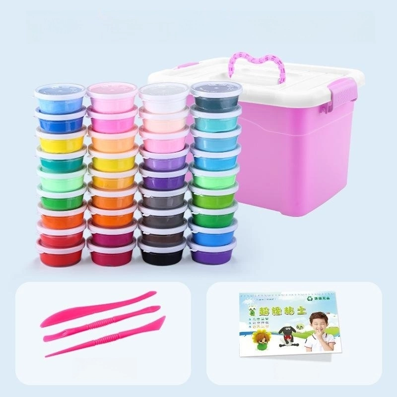 Ultra Light Clay Multi-Color Non-Toxic Rubber Storage Box Set Children's Toys