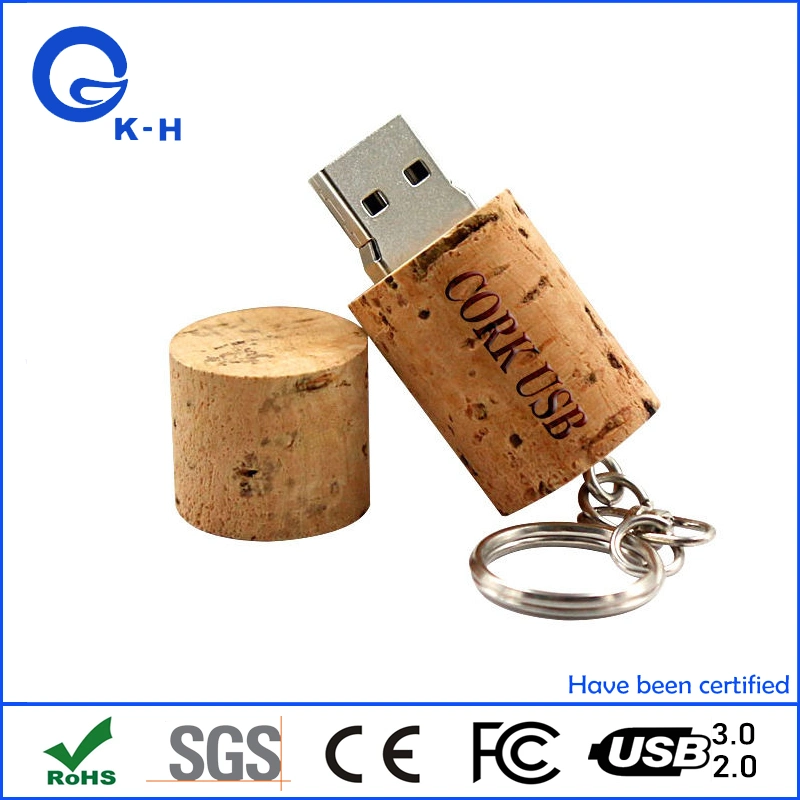 Promoção do Vinho Madeira Driver USB Flash de cortiça 2.0 Armazenamento de 4 GB