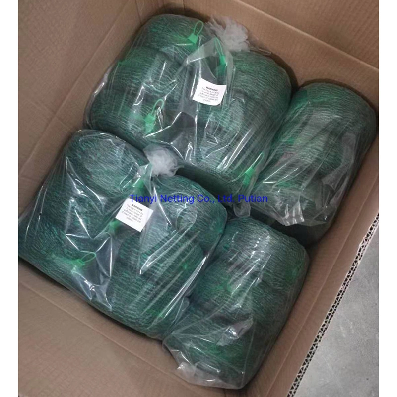 Hdpe 20GSM ، 8X8m ، اللون الأخضر والأسود مضادة للطيور شبكة