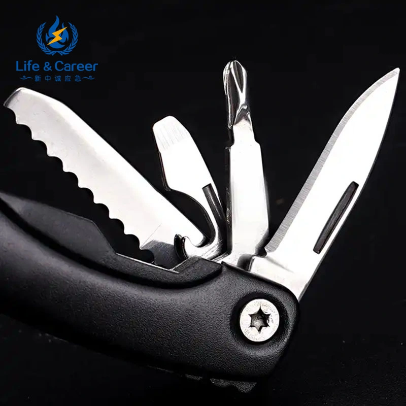 14 in 1 Multi Tool with Safety Locking Stainless Steel Multi Tool Pliers Screwdriver with Nylon Sheath for Outdoor Camping