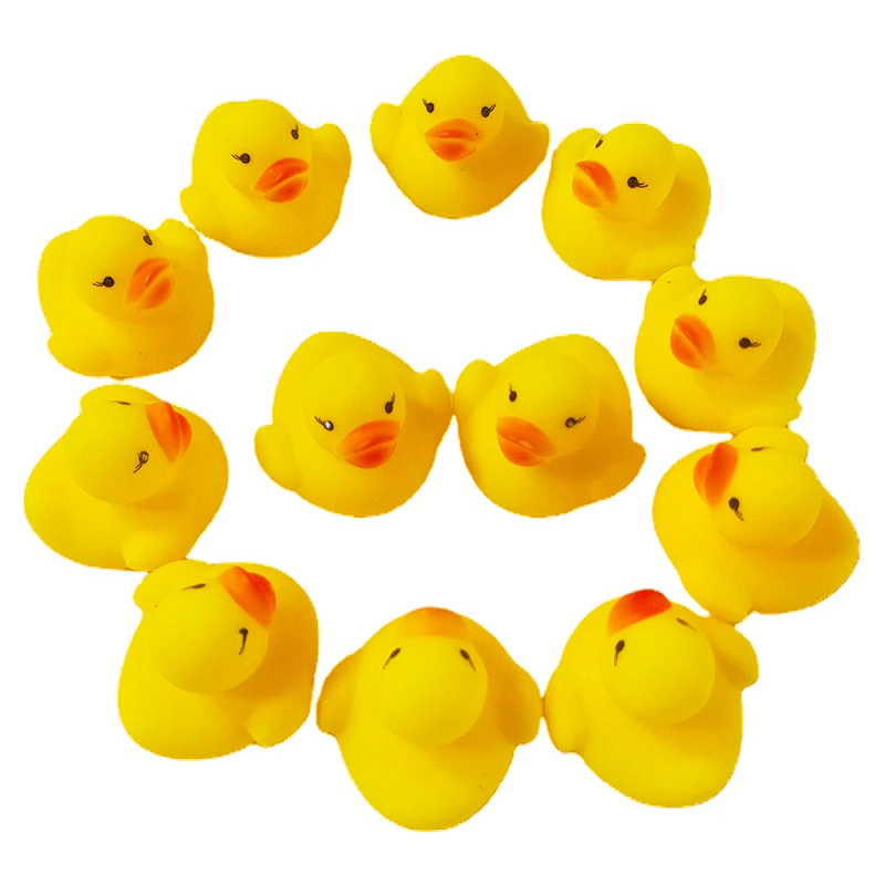 Kids Shower Swimming Small Little Mini Yellow Bulk Rubber Duck Bath Toy Sound Floating Ducks for Baby