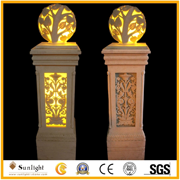 Waterproof LED Sculpture Stone for Home or Garden Decoration