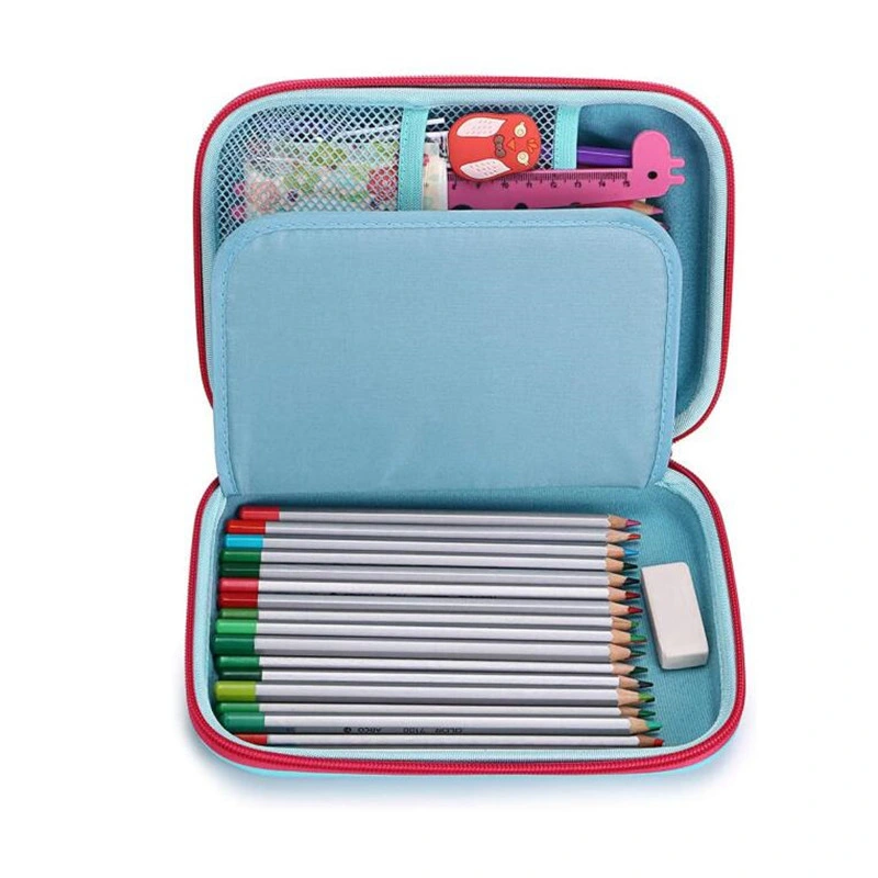 Hard Pencil Case Organizer Big Colored Pencils Box, Pen Marker Stationery Holder Pouch Bag for School, Office and Drawing Supplies (Box Only)