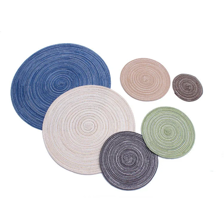 Europa Mayoreo aislamiento térmico tejido Colorful Natural material de lugar orgánico Para Camping o Cocina Mesa Mat