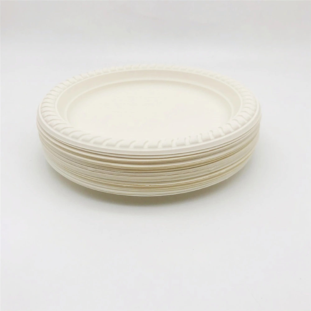 Compostable Cornstarch Disposable 7 Inch Round Plates