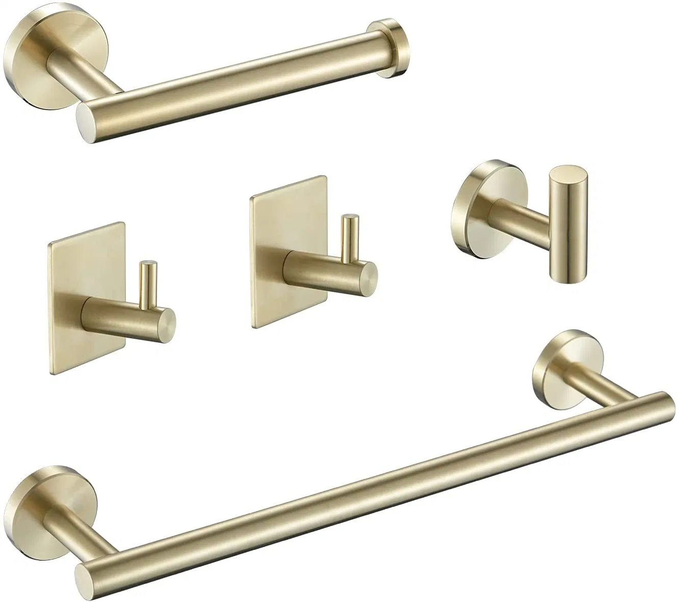 Pieces Stainless Steel Hardware Set Wall Mounted Rack 12"Bath Towel Bar Toilet Paper Holder Towel Robe Hook Towel Bars Bathroom Accessories Set