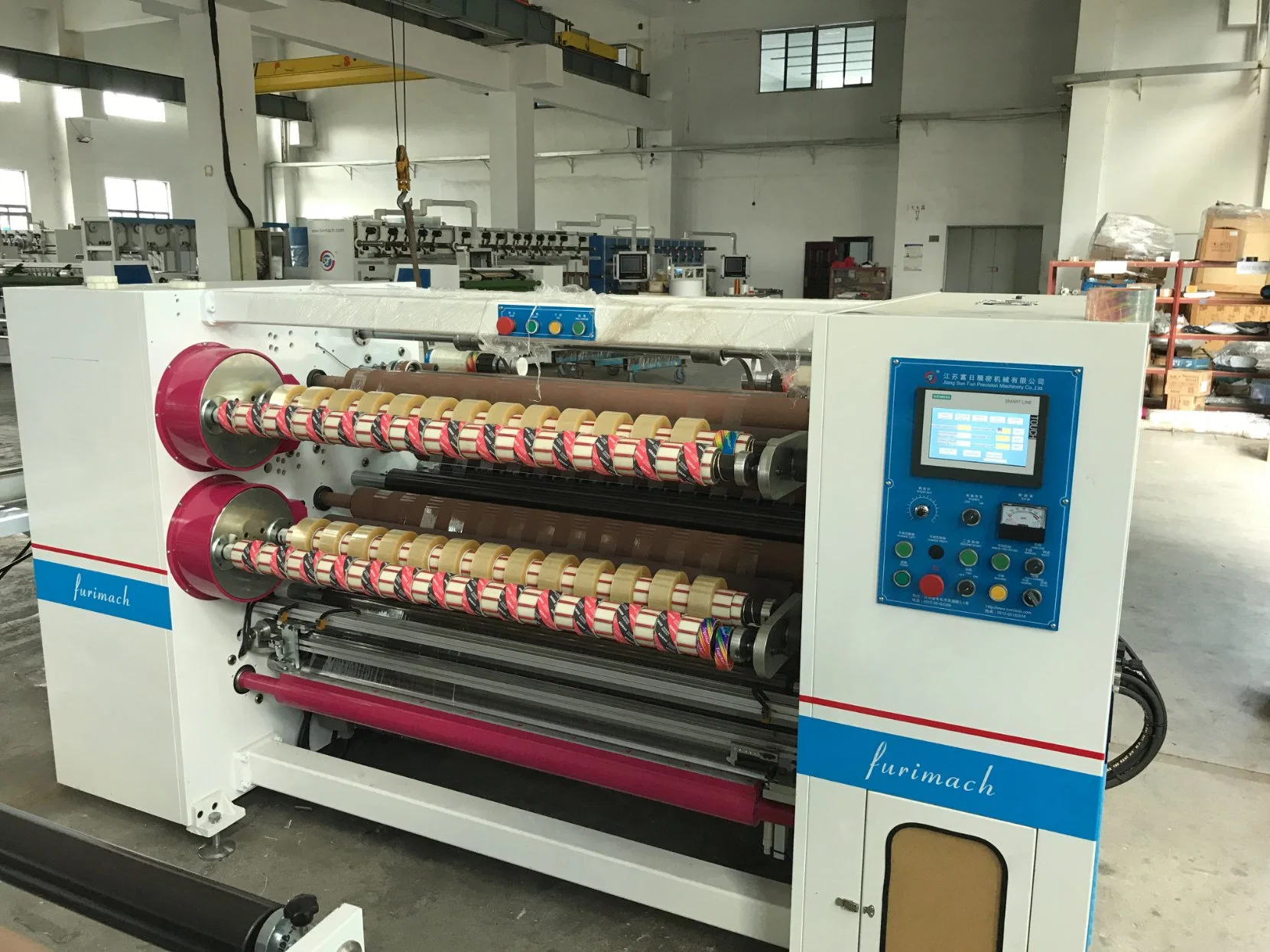 Four-Shaft Exchange Slitting Machine BOPP Masking Tape Slitter 240mm