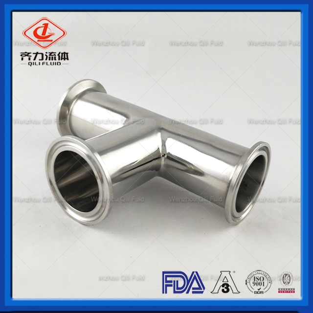 Sanitary Stainless Steel Clamped Equal Straight Tee