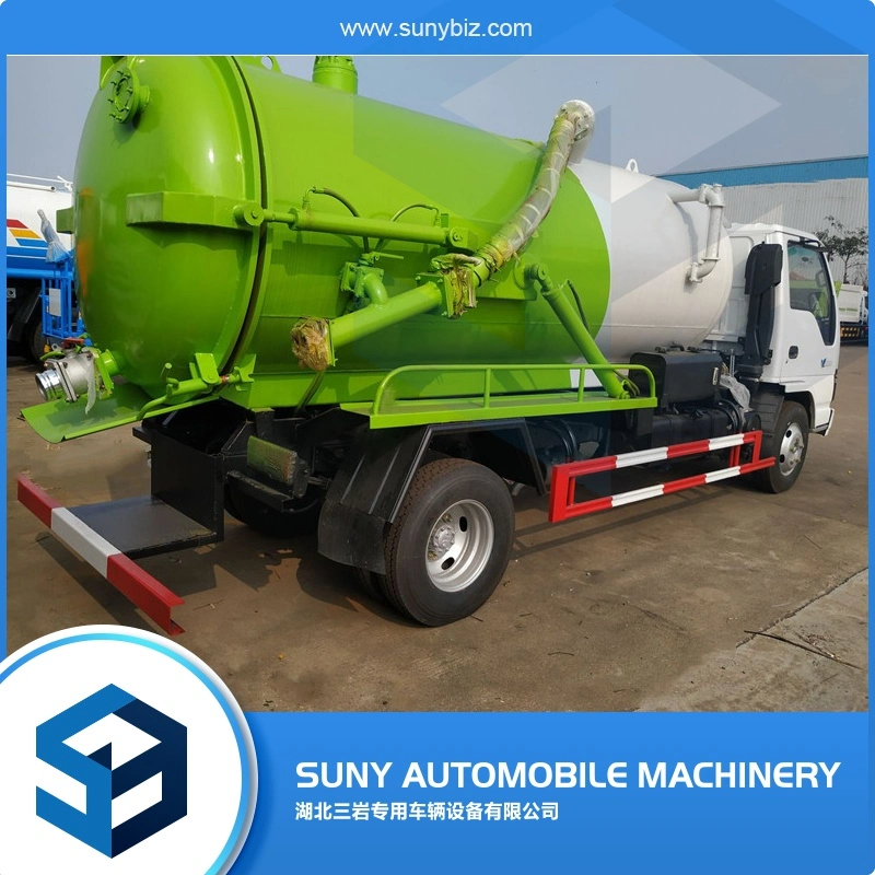 China Diesel Fuel Type 6 Wheeler 5m3 Sewage Suction Tanker Truck