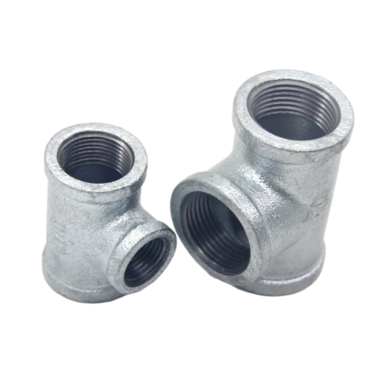 Galvanized Malleable Iron Gi Tee Pipe Fitting for Plumbing Pipeline