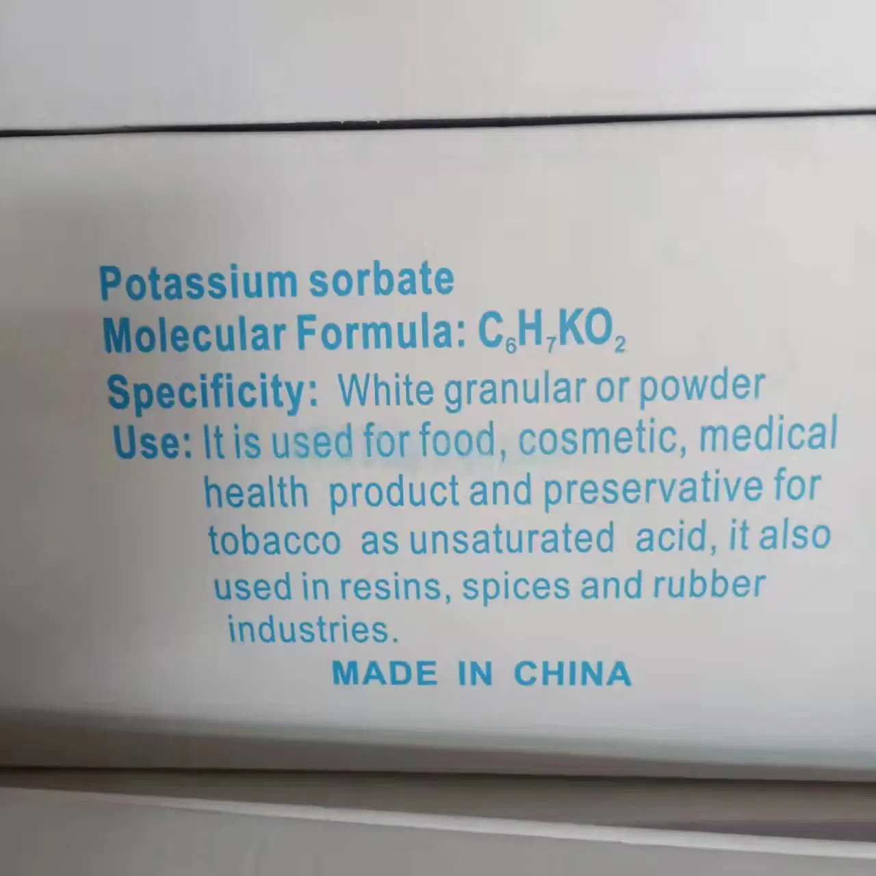 Manufacturer Supplier Production Line Potassium Sorbate Food Grade Price C6h7ko2