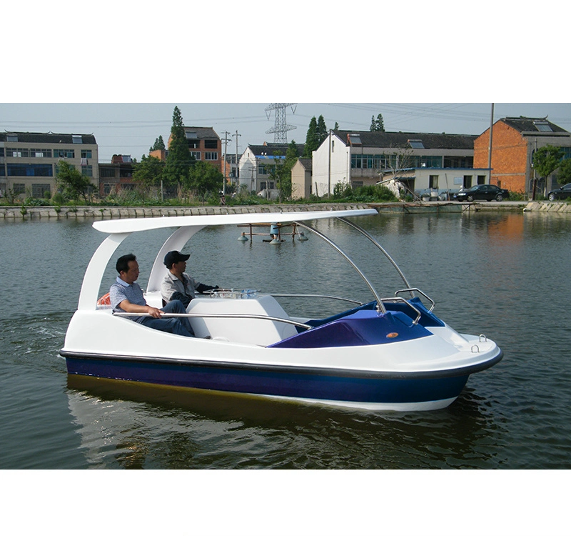 Customized FRP Four-Passenger Streamlined Pedal Boat for Amusement Park