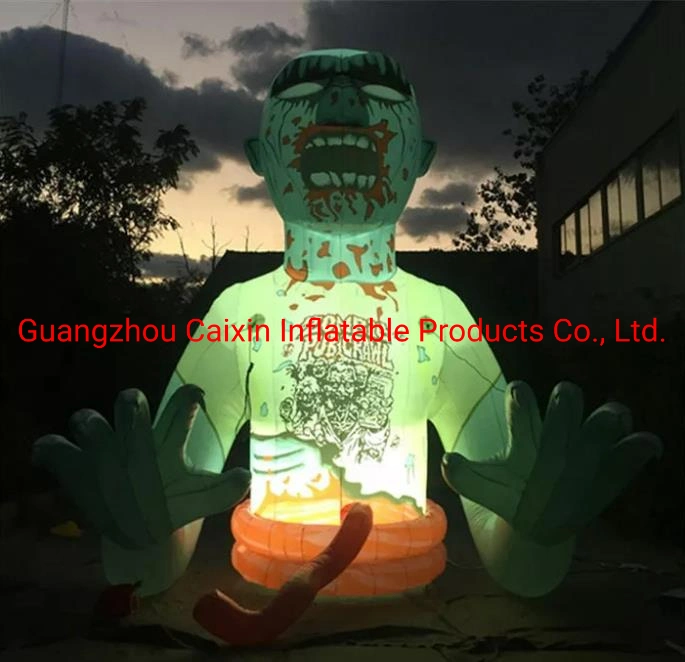 Customized Halloween Decor Inflatable Giant Scary Zombie Model Blooding Horrible Inflatable Zombie Model