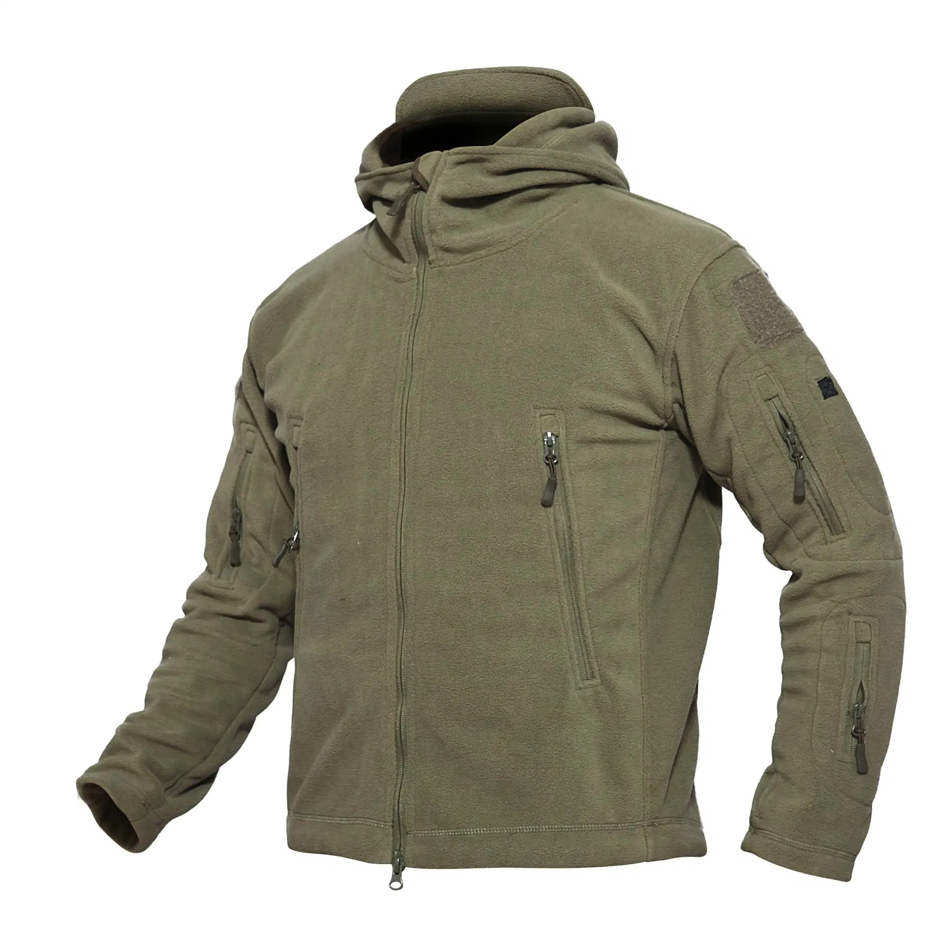 Wholesale/Supplier OEM Custom Logo High quality/High cost performance  Thick Zip Outdoor Grey Fleece Jackets for Men Clothing