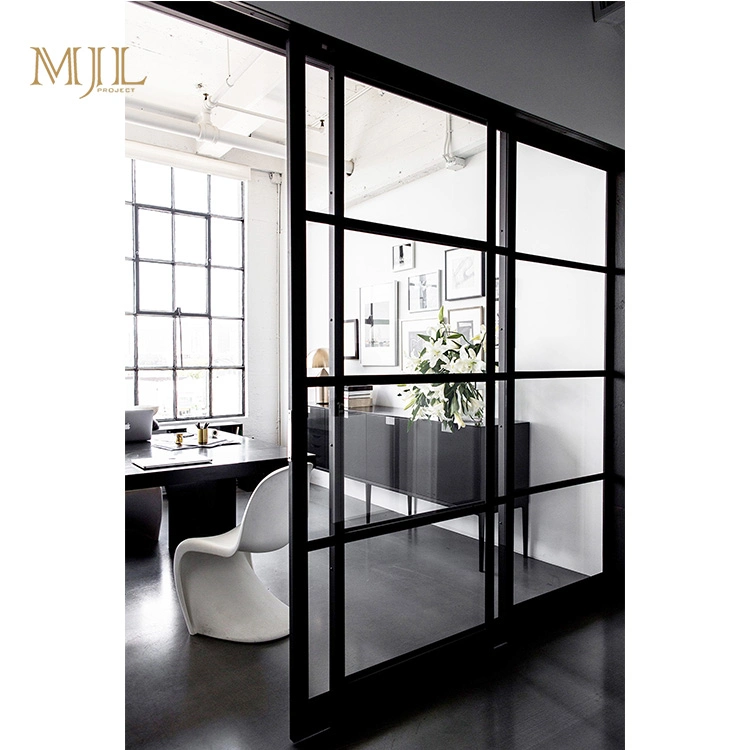 Modern Simple Design Cheap Price Livingroom Interior Doors System Slim Aluminum Frame Soundproof Tempered Sliding Glass Door Price