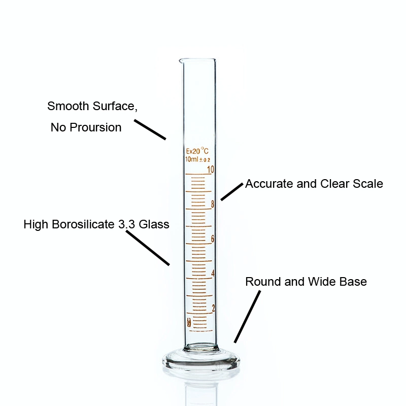 100ml Specimen Measuring Tool Borosilicate Glass Bottle Cylinder