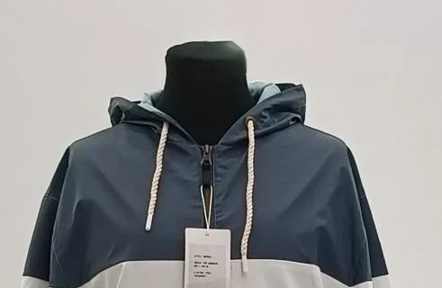 PU Jacket with Hood Raincoat Waterdproof Men Garment