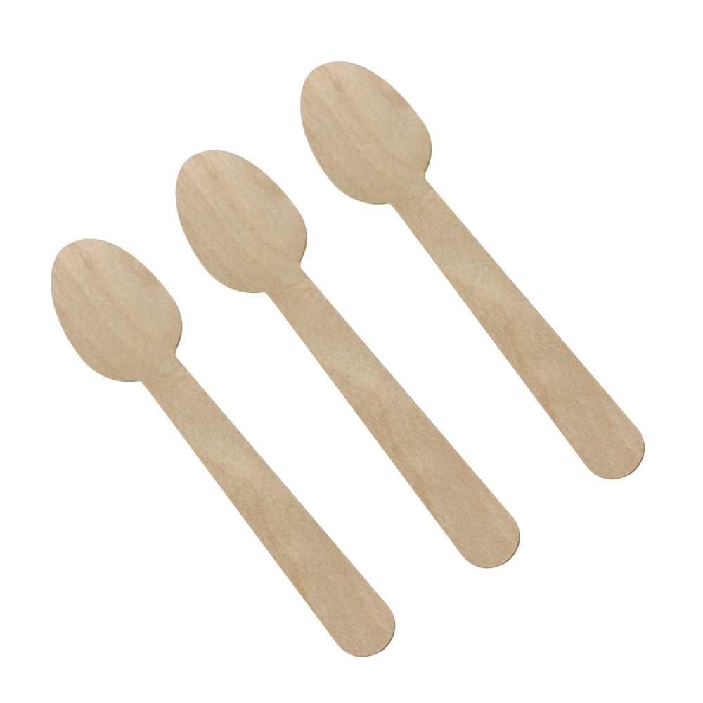 Eco-Friendly Disposable Cutlery 140mm Wooden Spoon