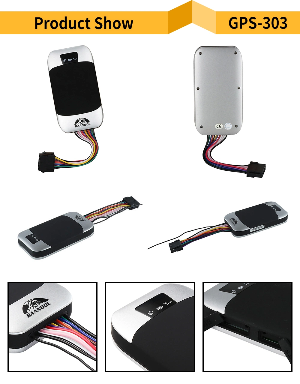 Mini SMS/GPRS/GPS Tracker Tk303 de vehículo alquiler de motos Sistema de dispositivo de seguimiento en tiempo real para México\Chile\Colombia