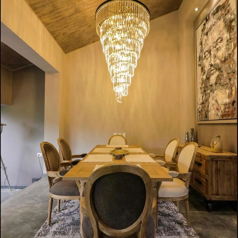 Moderne Dekoration Anhänger Licht Restaurant Wohnzimmer Esszimmer Stair Kristall Kronleuchter