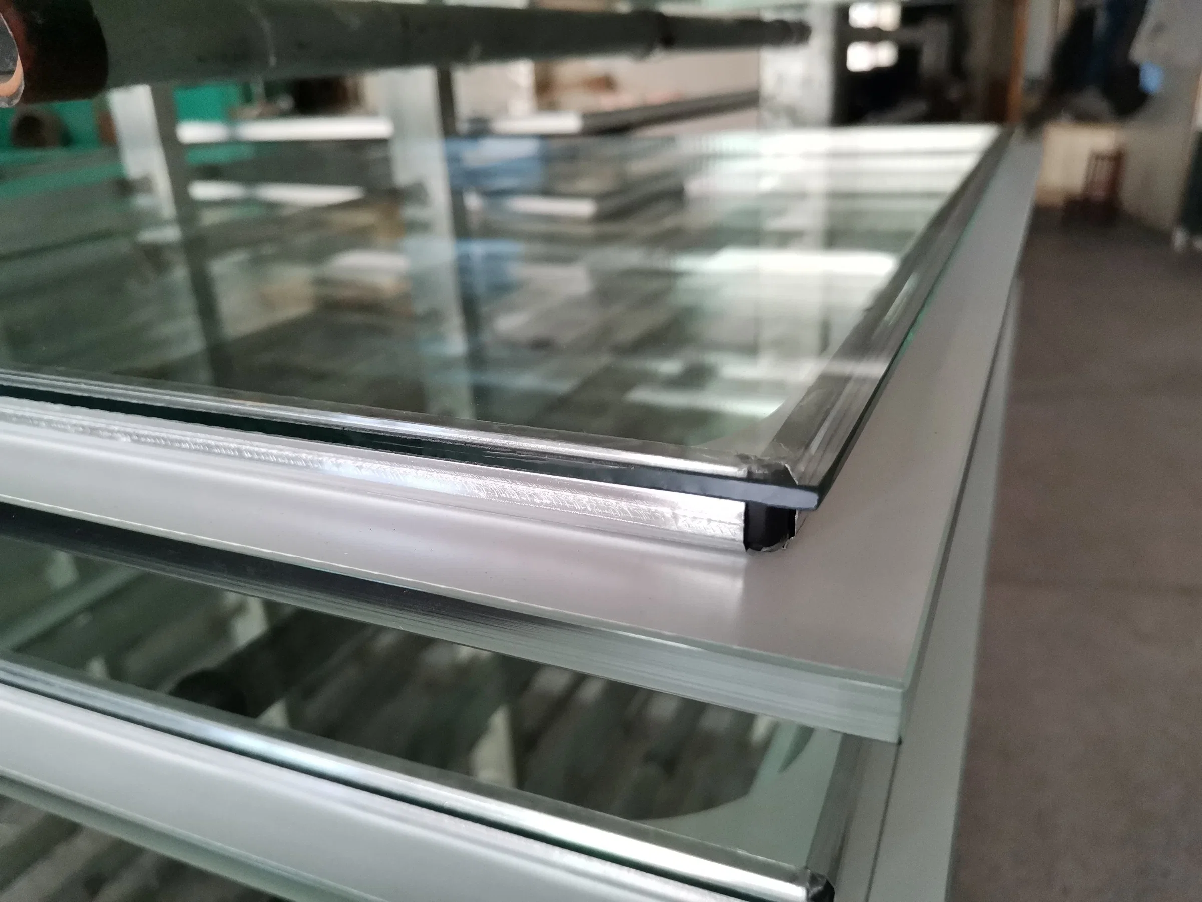 Templado aislados bajo E / ITO anticondensación imprime Vitrina armario congelador del refrigerador de Vidrio Cristal Mostrar escaparate de cristal