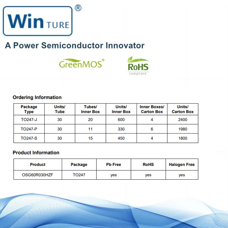 Transistorverbesserung sic Diode TO247 Ost50n65hewf Vces-650V maximale Anschlussstelle Temperature175, IC, Pulse-200A VCE (Sat) -1,6V QG-111nc N-Kanal Power IGBT