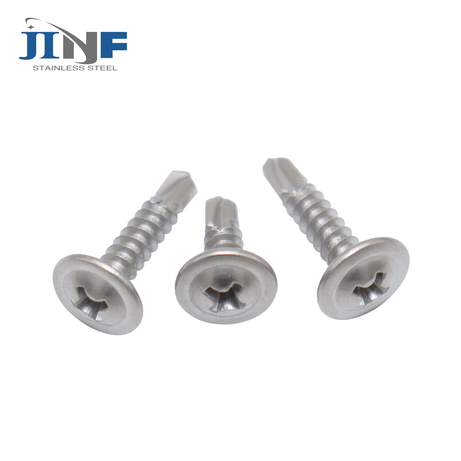 Stainless Steel SUS410 Ss410 Pan Hex Wafer Flat Head Self Drilling Screw