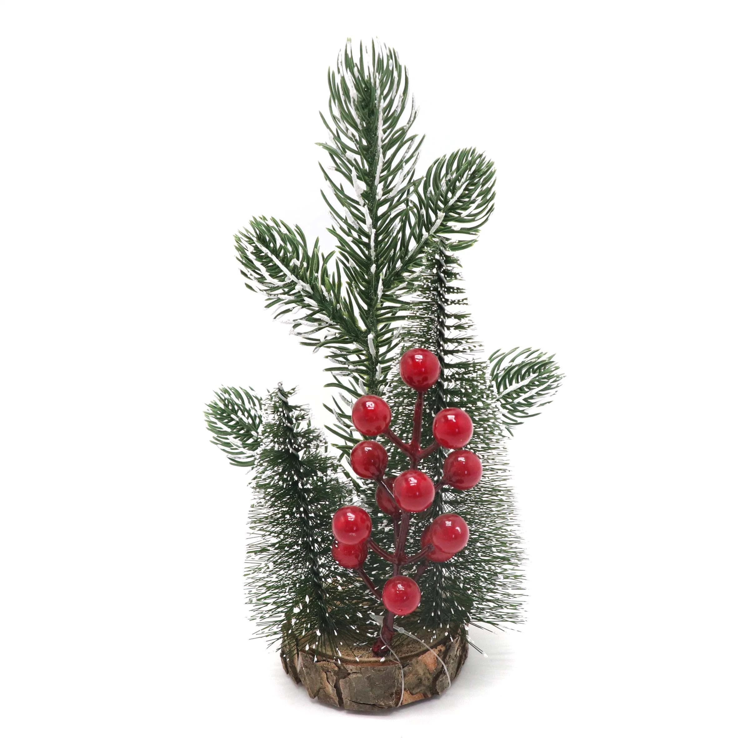 Christmas Decorations Red Berries Pine Needles Christmas Tree Miniature Small Trees Children Love Holiday Decorations Christmas Trees