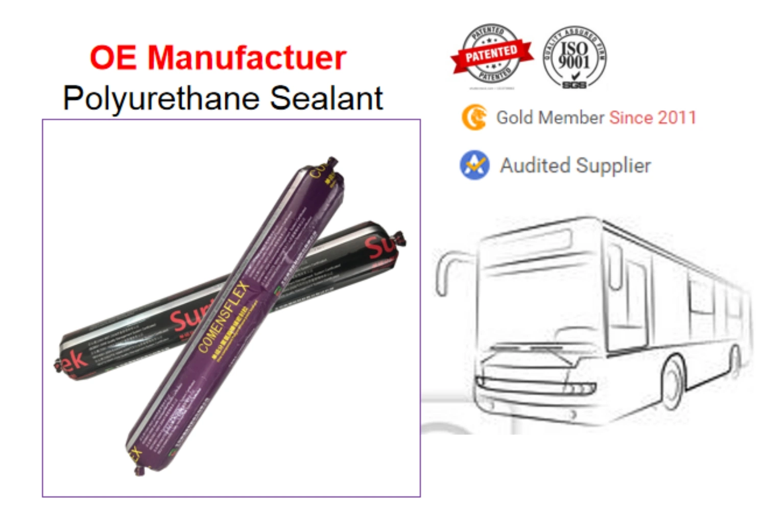 High Perference Polyurethane Windscreen Sealant Surtek 3668