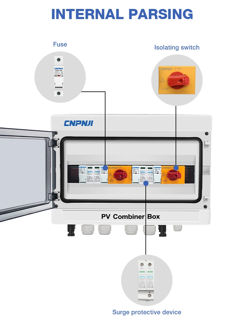 DC Solar Energy System Caja de conexiones ha-18way 2in 2out no Inteligente sin anti-retroceso