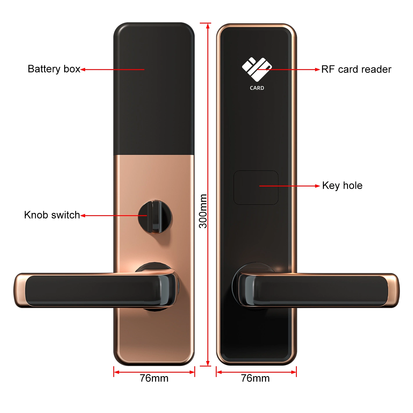 Elektronisches Safe Hotel Smart RF Karte Türschloss System