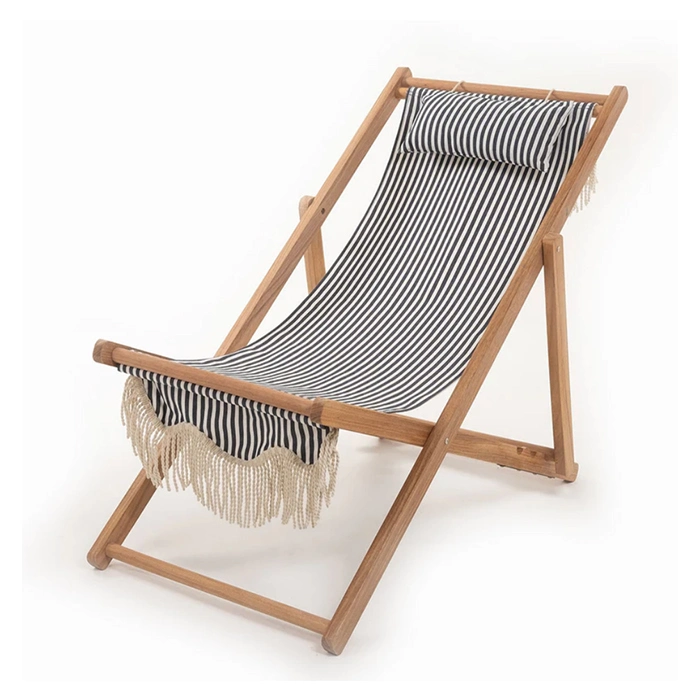 كرسي خشبي مطو على الحديقة كرسي شاطئ يخيم في الهواء الطلق للترفيه نزهة الكراسي