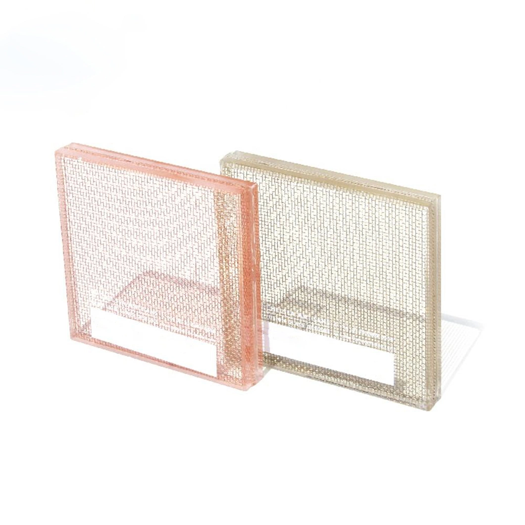 Qian Yan Door Glass China 5mm Laminated Glass Suppliers OEM Customized Woven Metal Mesh Fabric Laminated Glass