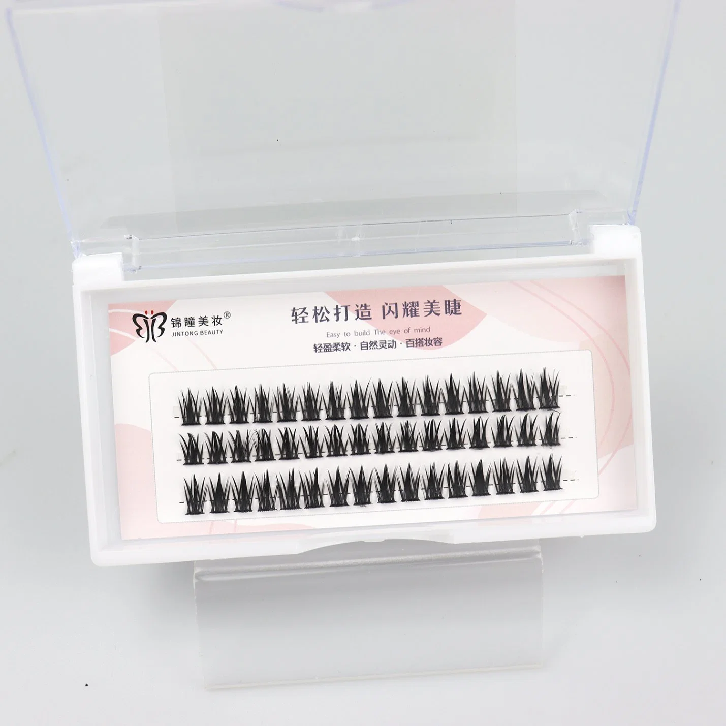 Jintong Pre-Made Fan pestañas Eyelashes individuales Synthetic Hair Natural Style 0,05 0,07 grosor 60 Paquetes 6D 10d extensión de pestañas de ventilador