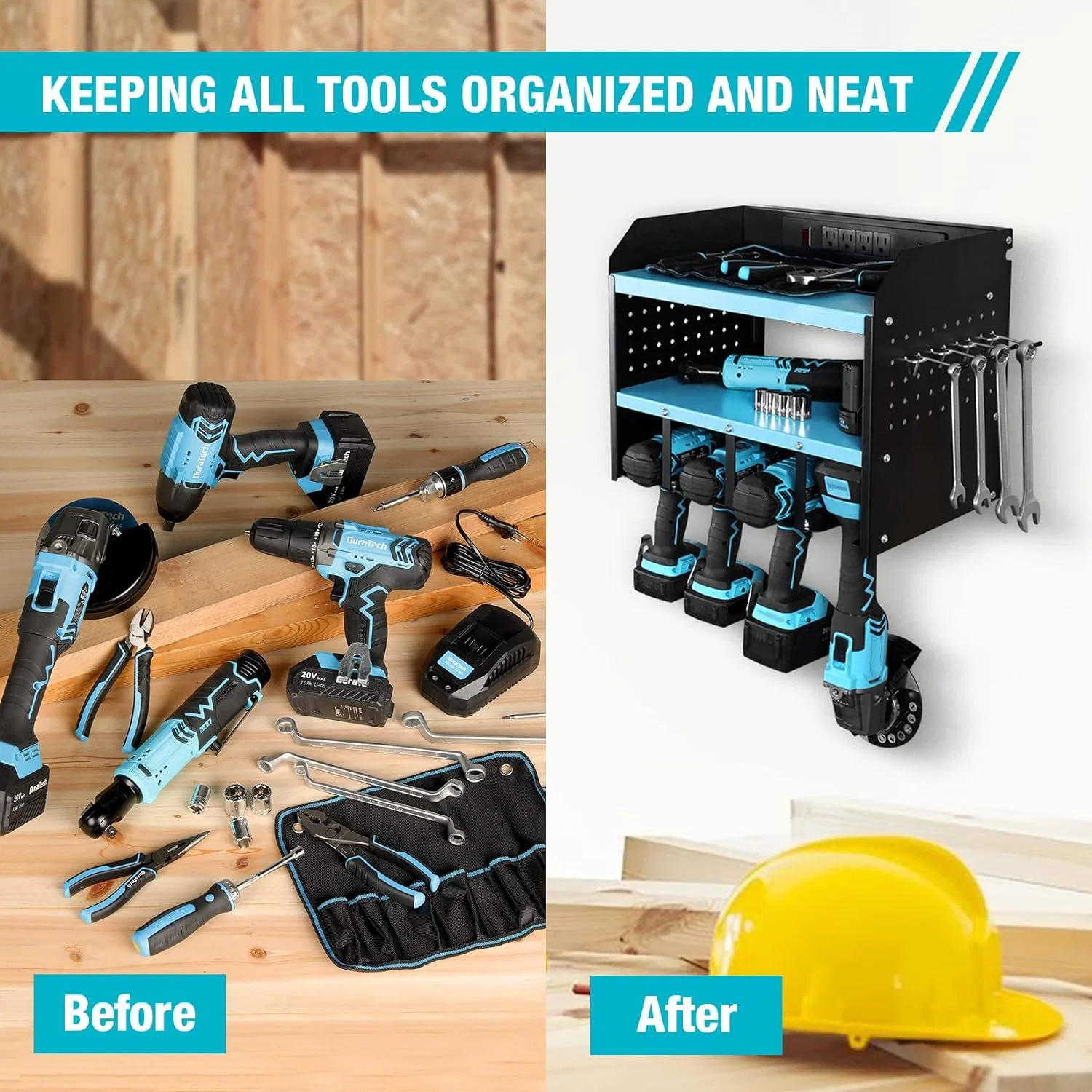 G-Carve Power Tool Organiser - Wall Mounted Drill Storage - Dewalt Cordless