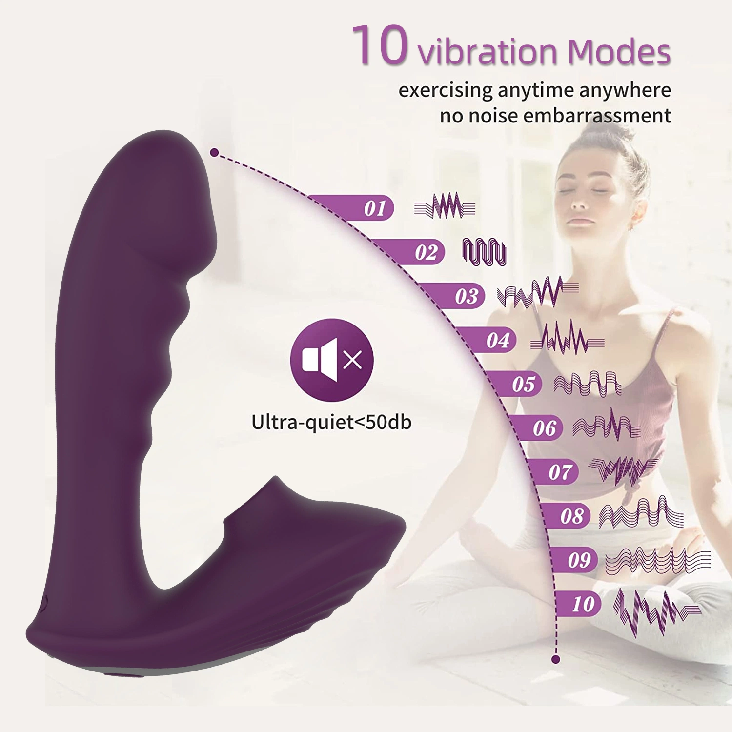 Wearable Dildo Self-Stick femelle Produits pour adultes Vibro Masseur Point G