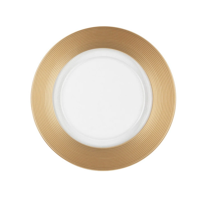 Decorative Bulk Wedding Plates Chargers in Gold Rim