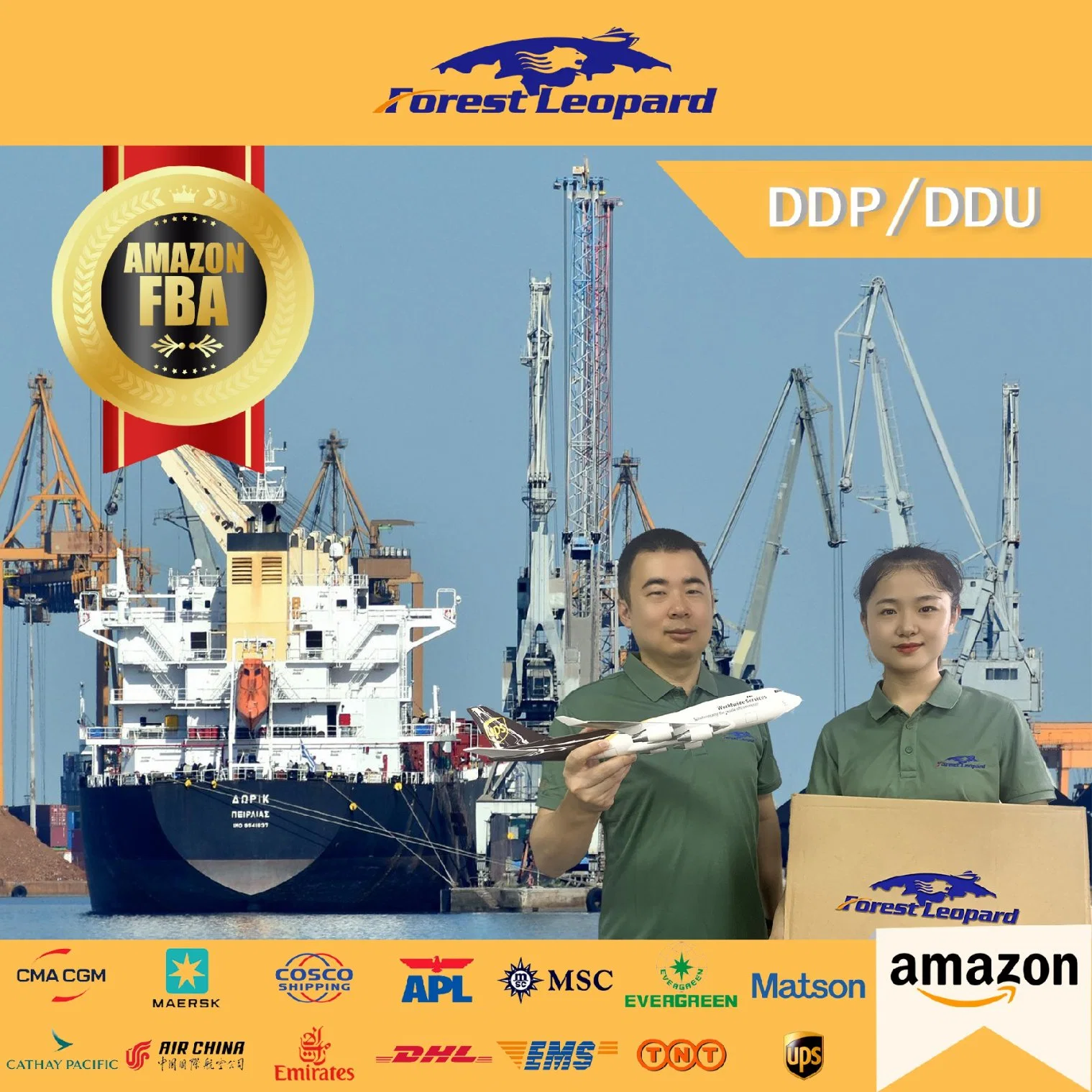 Top 10 DDP Sea Freight Courier Shipping Agent da China Para EUA Reino Unido Austrália US FBA Amazon Freight Forwarder Amazon Envio