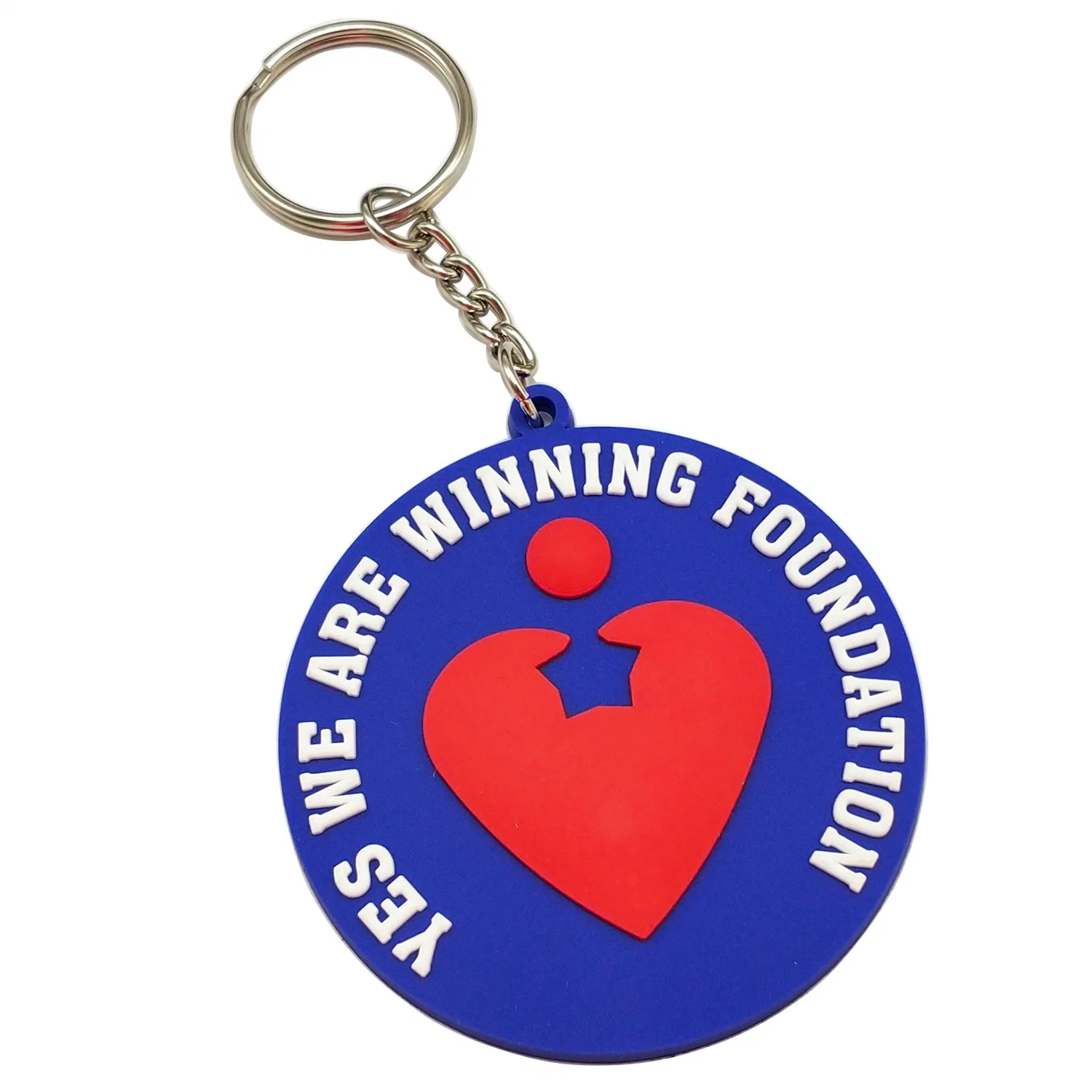 Wholesale Custom PVC Heart Key Chains Personalized Gift Rubber Craft Key Ring Christmas Souvenir Promotional Gift Key Fob with Design