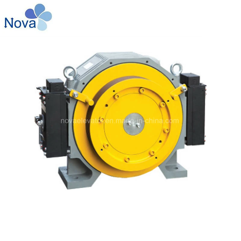 Vvvf 6 - 10 Nova Elevator Parts Gearless Traction Machine