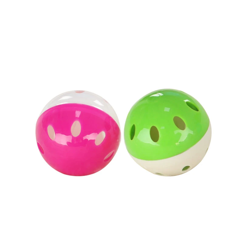 Hot Sales Factory Prices Two Color Plastic Bell Ring Ball Pet Toys for Pet Playing