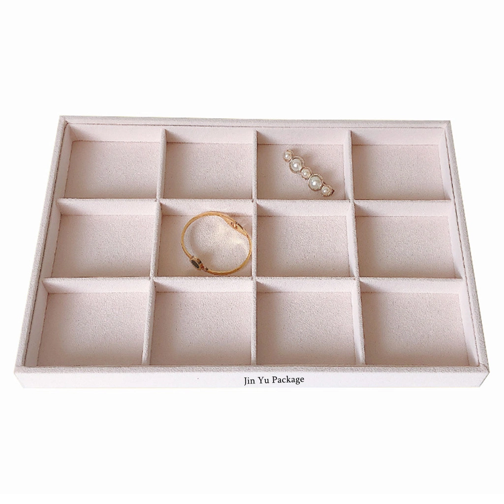 Luxury Velvet Jewelry Gift Trays Display with Customized Logo Printed