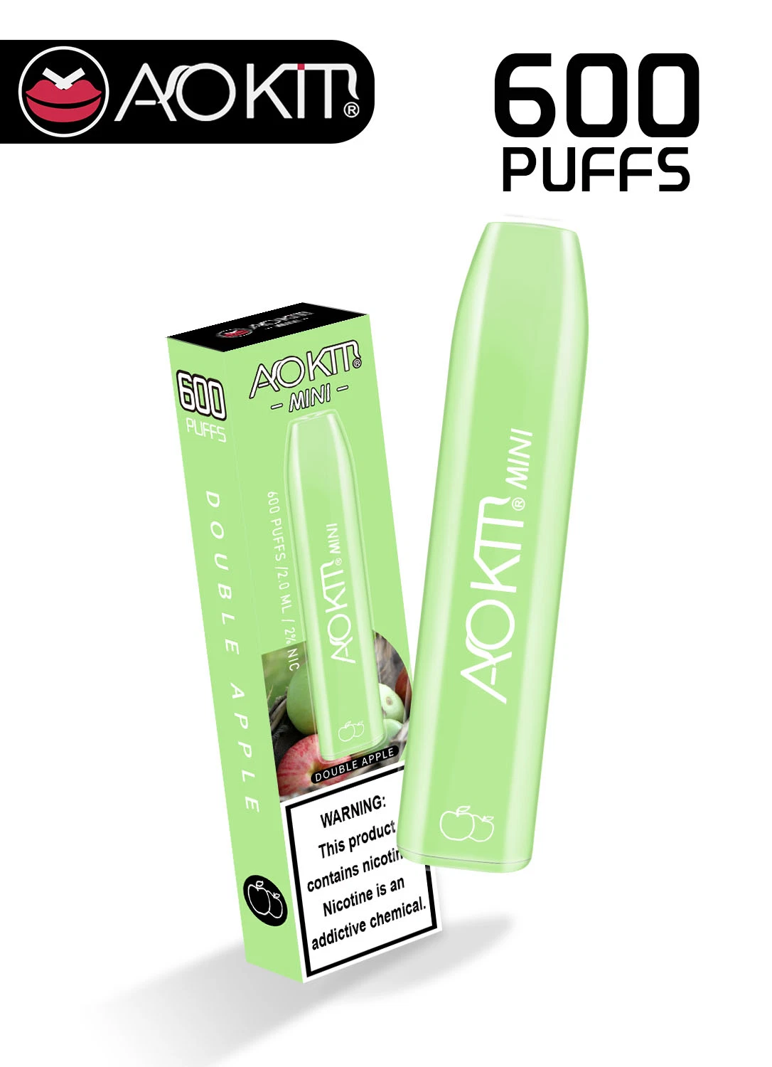 600 Puff 500mAh Battery Last Long Aokit Mini Wholesale Disposable Vape Pen