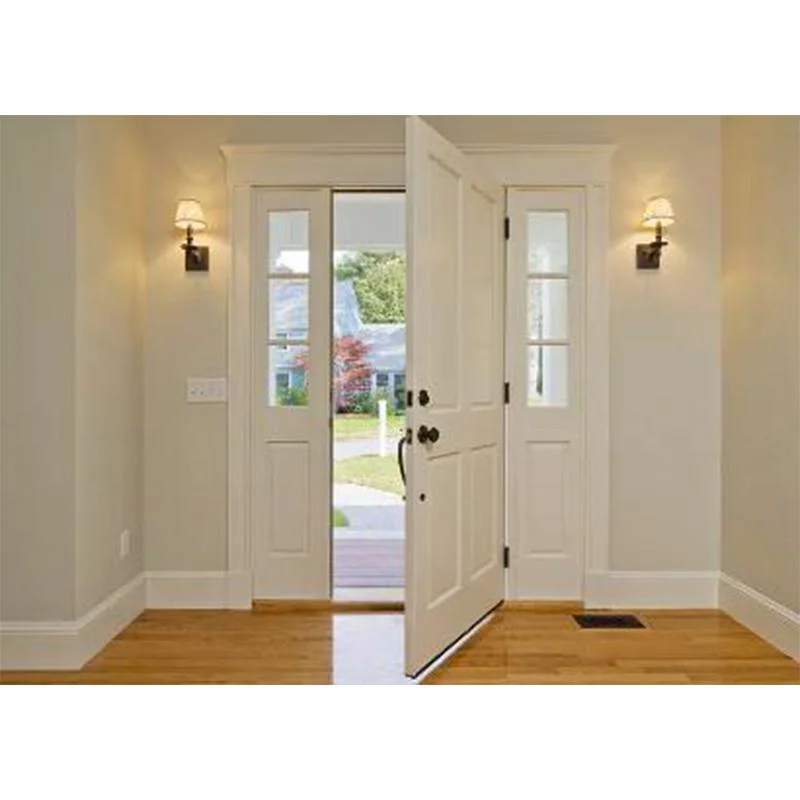 Light Color Interior Flat Wooden Partition Swing Doors Entry Bedroom Flush Doors